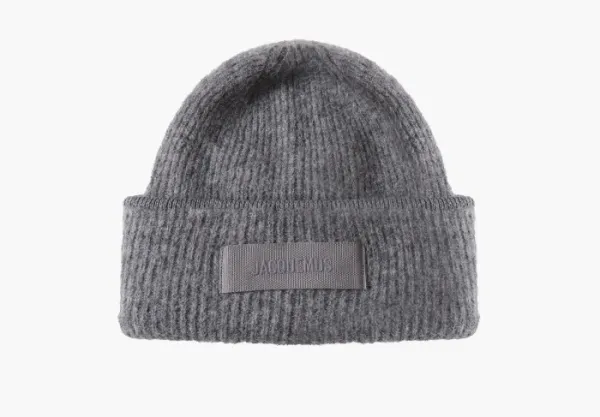 Jacquemus Le Bonnet Gros Grain Beanie Dark Grey
