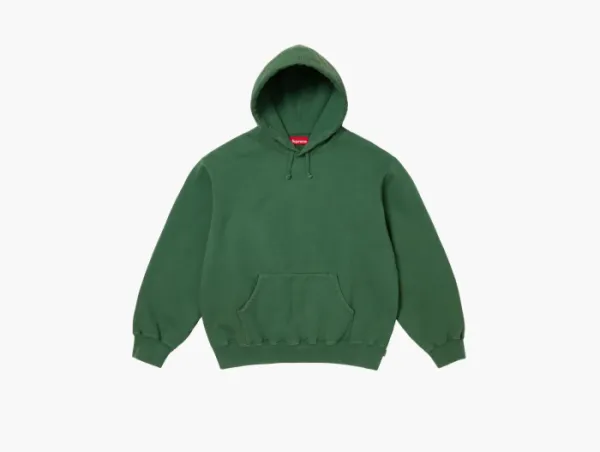 Supreme Frayed Hooded Sweatshirt Pine