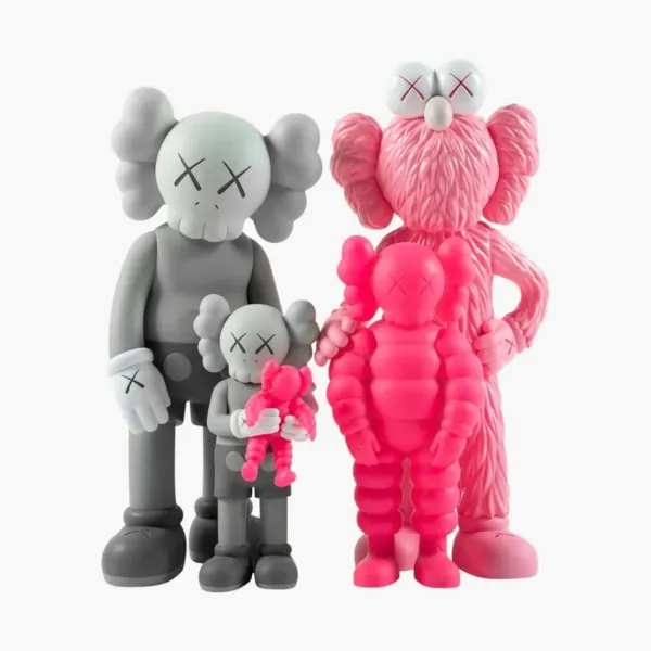 Family Vinyl Figures Grey Pink