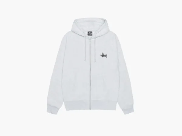 Stussy Big & Meaty Zip Hoodie Ash Heather