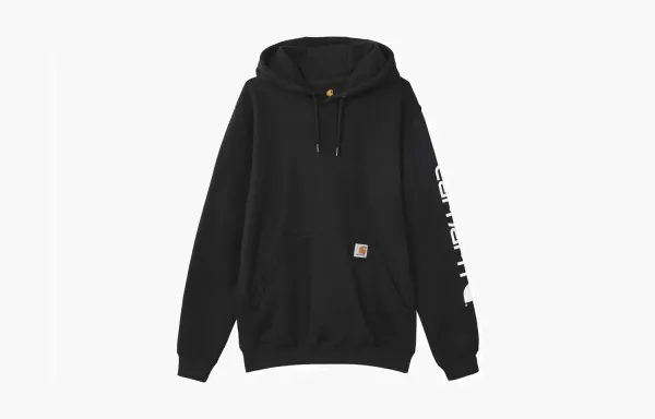 Carhartt Sleeve Logo Hooded Sweatshirt Black