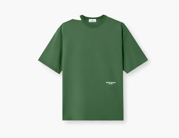 Stone Island Marina Combed Organic Cotton T-Shirt Quartz Green