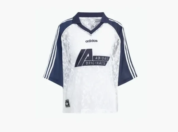 Adidas Originals Lace Jersey T-Shirt White / Night Indigo