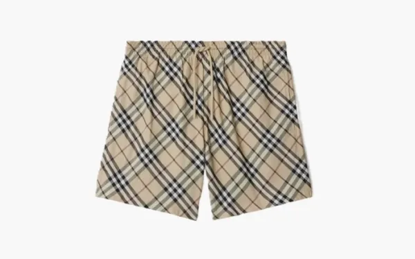 Burberry Check Swim Shorts  Alabaster