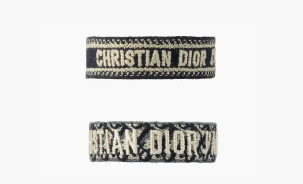 Dior Cotton Woven Wristbands Sea Blue
