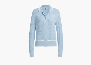Adidas Originals Retro Sports Sporty Club Cardigan Clear Sky