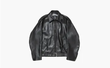 Acne Studios Leather Biker Jacket Black
