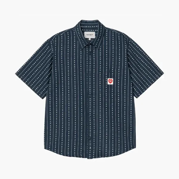 Carhartt WIP Drewe Short-Sleeve Shirt Navy