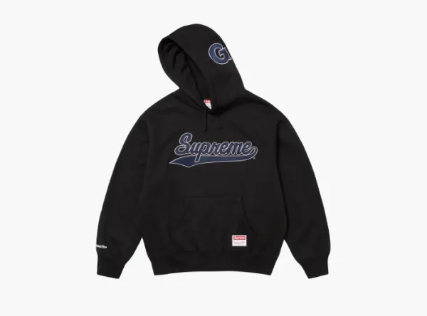 Supreme x Mitchell & Ness NCAA Hooded Sweatshirt Black