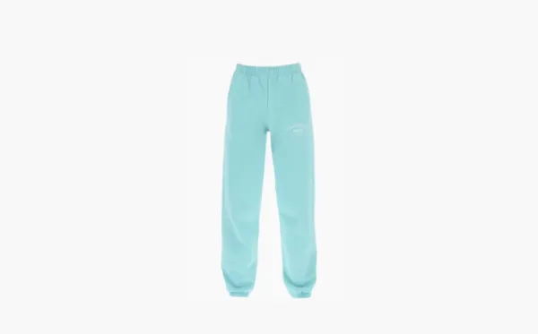 Sporty & Rich Jogger Pants With Printed Logo Light Blue