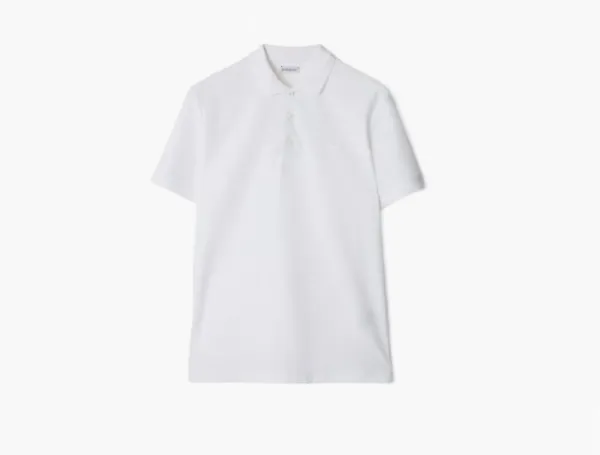 Burberry Cotton Polo Shirt  White