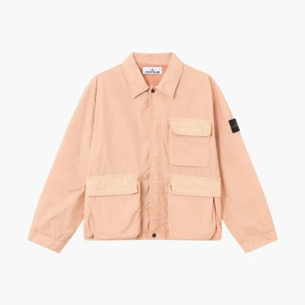 Stone Island Crinkle Reps NY Coach Jacket Plaster Pink