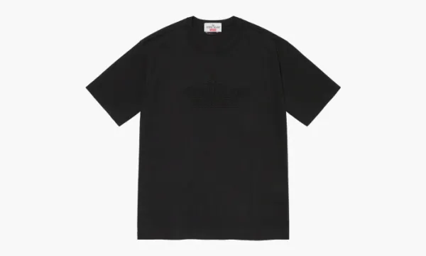 Stone Island X Supreme Embroidered Logo S / S Top Black
