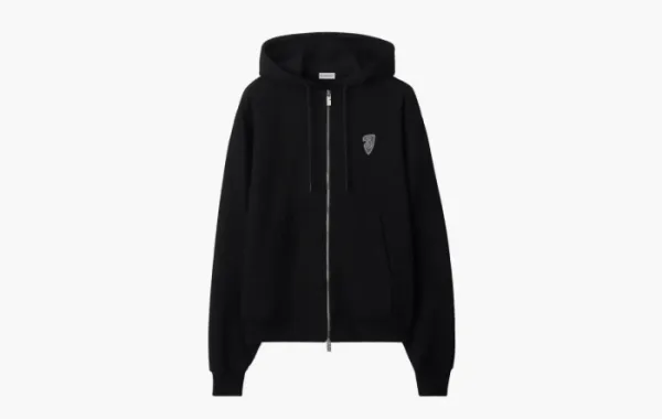 Burberry EKD Cotton Zip Hoodie  Black