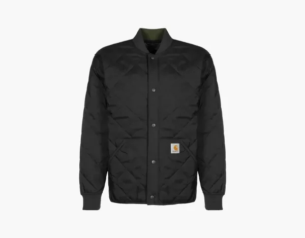 Carhartt WIP Quilted Liner Jacket Black Collared