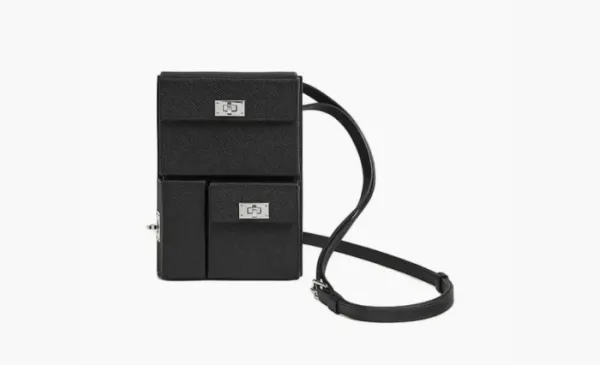 HERMES  Epsom Calfskin Crossbody Bag Shoulder Bag Black