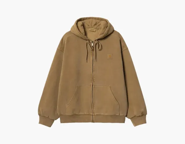 Carhartt WIP Zip Hooded Sweatshirt Brown