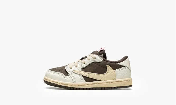 Кроссовки Air Jordan 1 Retro Low OG SP TD «Travis Scott - Reverse Mocha» коричневый