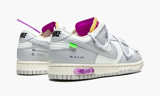Кроссовки Nike Dunk Low «Off-white - Lot 3» серый