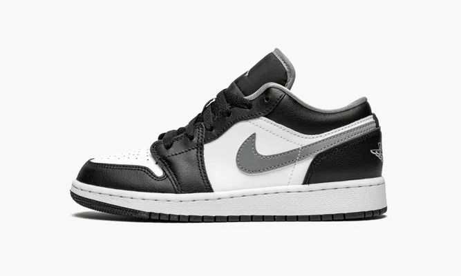 Кроссовки Air Jordan 1 Low GS «Black / White / Grey» черный