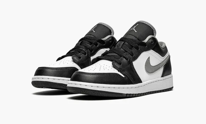 Кроссовки Air Jordan 1 Low GS «Black / White / Grey» черный