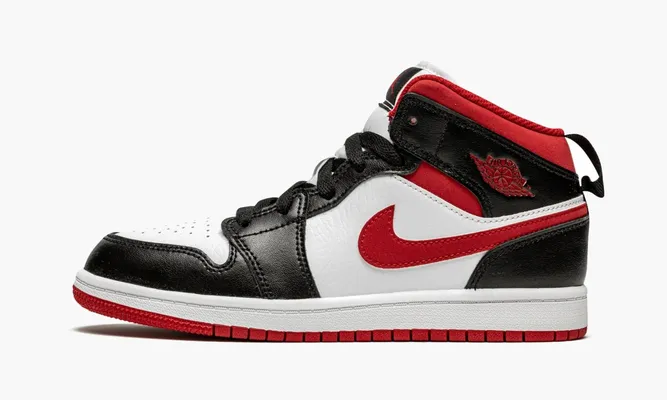 Для самых маленьких Air Jordan 1 Mid PS «Gym Red Black White» черный