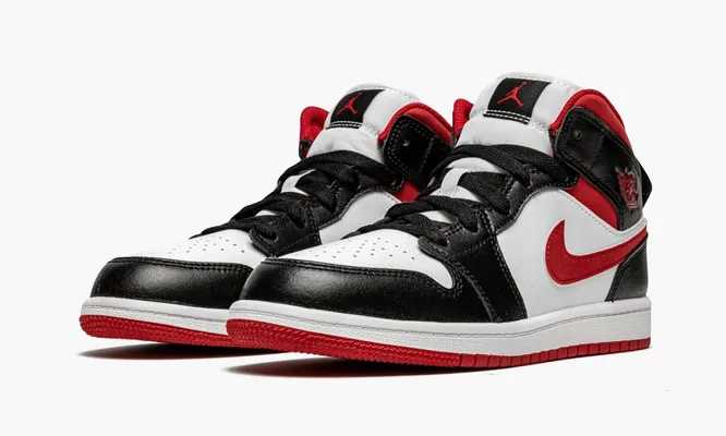 Для самых маленьких Air Jordan 1 Mid PS «Gym Red Black White» черный