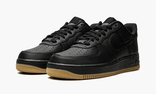 Кроссовки Nike Air Force 1 Low '07 «Black Gum» черный