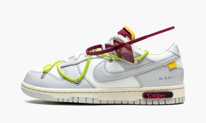 Кроссовки Nike Dunk Low «Off-white - Lot 8» серый