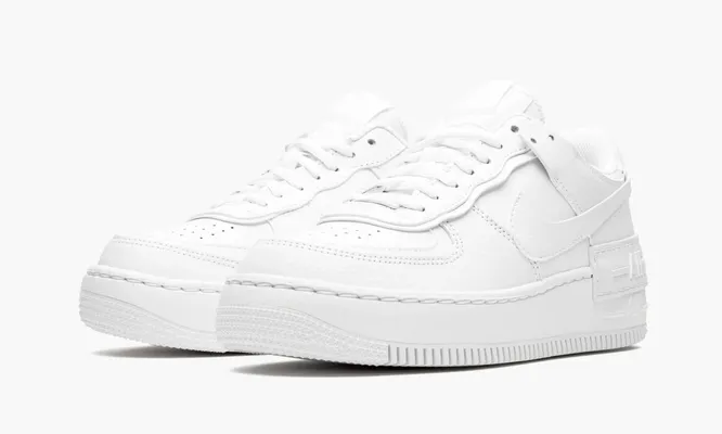 Кроссовки Nike Air Force 1 Low Shadow WMNS «Triple White» белый