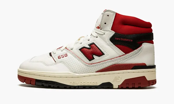 Кроссовки New Balance 650r «Aime Leon Dore - White Red» кремовый