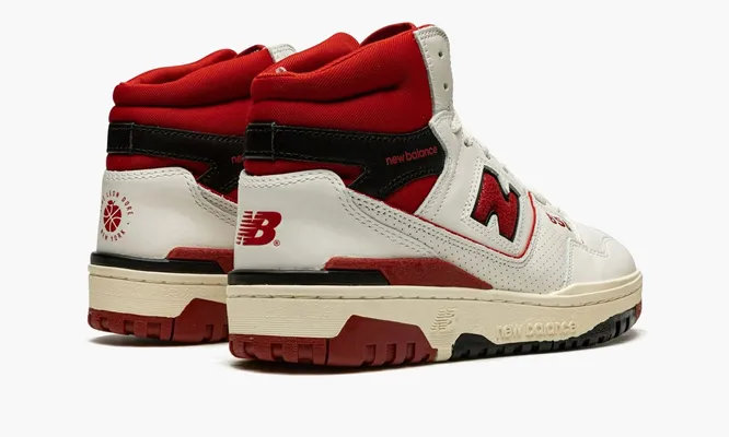 Кроссовки New Balance 650r «Aime Leon Dore - White Red» кремовый