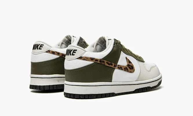 Кроссовки Nike Dunk Low GS «Animal Instinct / Olive Leopard» белый