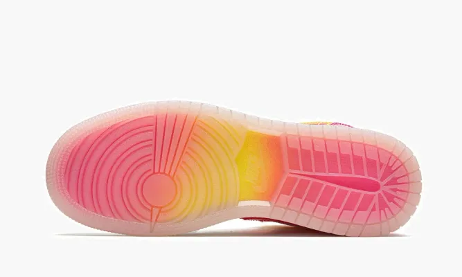 Кроссовки Air Jordan 1 Mid GS «Edge Glow» белый