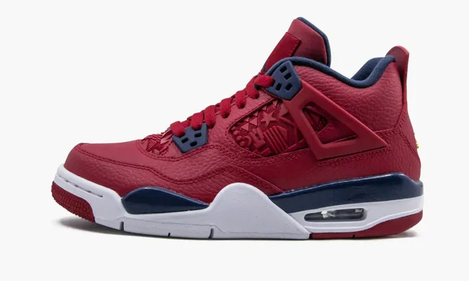 Кроссовки Air Jordan 4 Retro GS «Fiba 2019» красный