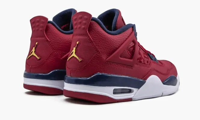 Кроссовки Air Jordan 4 Retro GS «Fiba 2019» красный