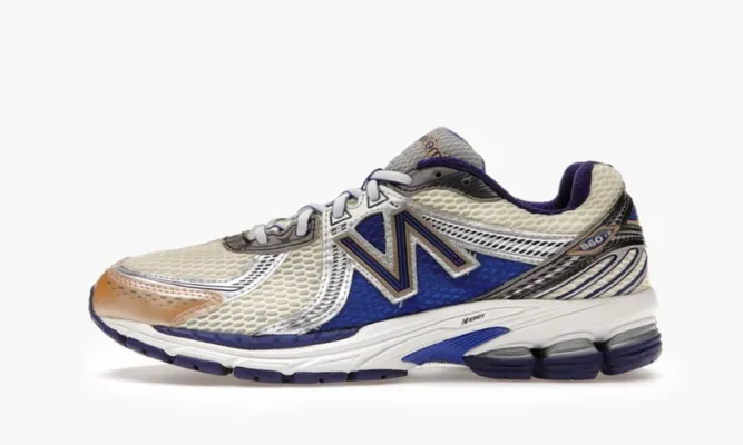 Кроссовки New Balance 860v2 «Aime Leon Dore - Blue» кремовый