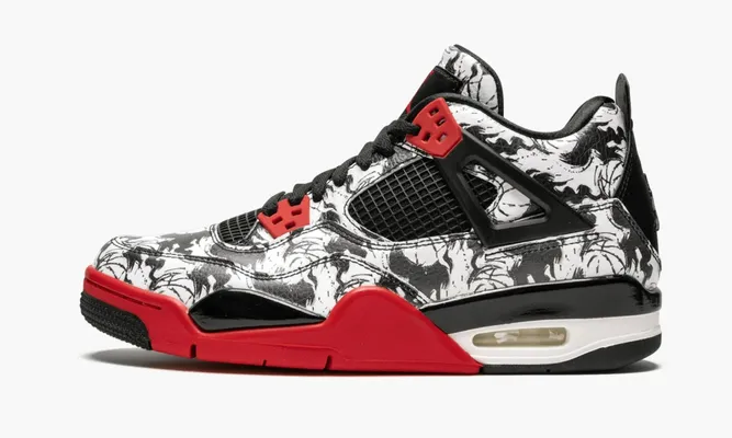 Кроссовки Air Jordan 4 Retro GS «Tattoo 2018» черный,белый