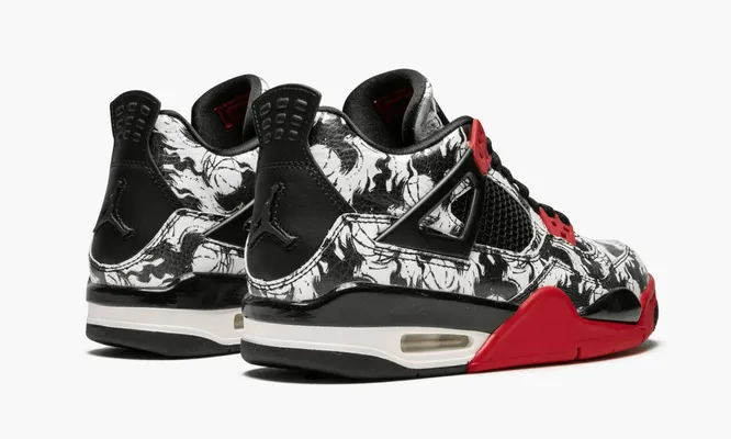Кроссовки Air Jordan 4 Retro GS «Tattoo 2018» черный,белый