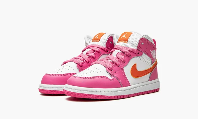 Кроссовки Air Jordan 1 Mid PS «Pinksicle Safety Orange» розовый