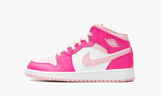 Кроссовки Air Jordan 1 Mid GS «Fierce Pink» синий