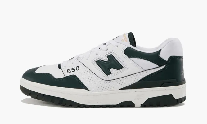 Кроссовки New Balance 550 «White Dark Green» зеленый