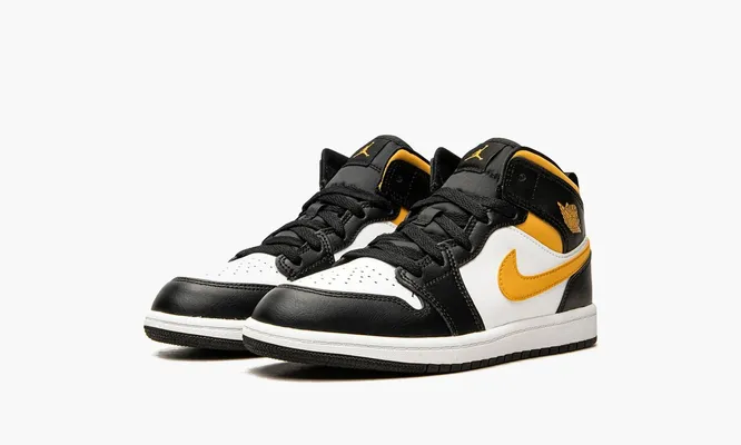 Кроссовки Air Jordan 1 Mid PS «White Pollen Black» черный