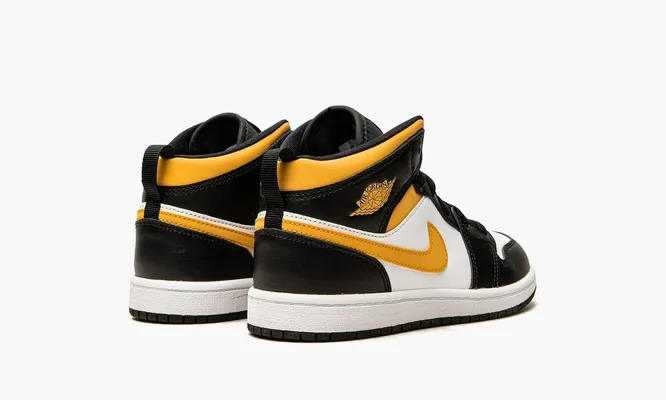 Кроссовки Air Jordan 1 Mid PS «White Pollen Black» черный