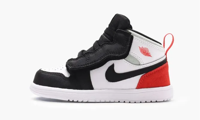 Кроссовки Air Jordan 1 Mid Alt TD «White Black Red Spruce» черный
