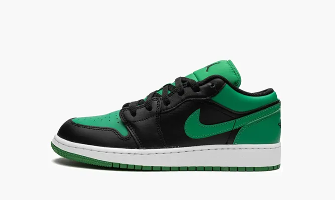 Кроссовки Air Jordan 1 Low GS «Lucky Green» черный