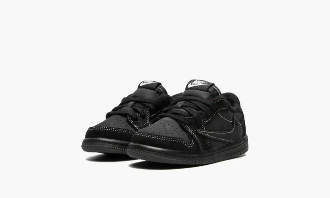 Кроссовки Air Jordan 1 Retro Low OG SP TD «Travis Scott Black Phantom» черный