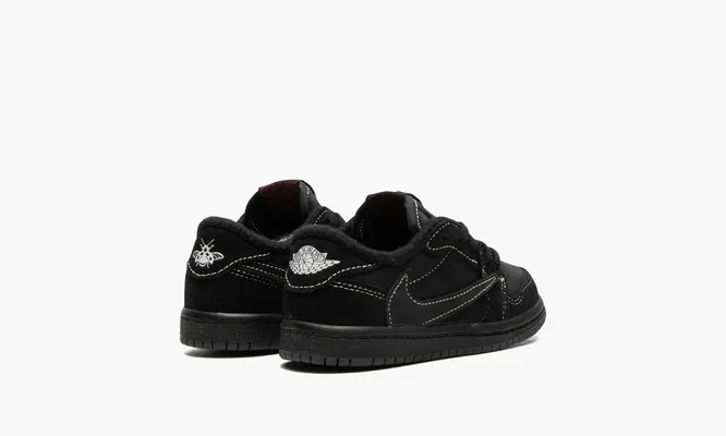Кроссовки Air Jordan 1 Retro Low OG SP TD «Travis Scott Black Phantom» черный