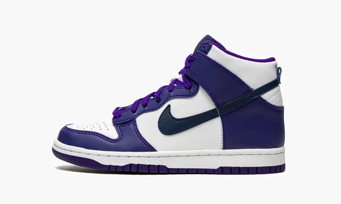 Кроссовки Nike Dunk High GS «Electro Purple Midnght Navy» синий