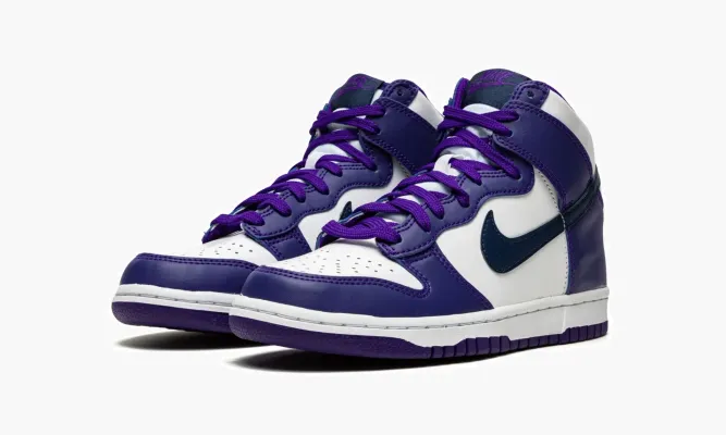 Кроссовки Nike Dunk High GS «Electro Purple Midnght Navy» синий